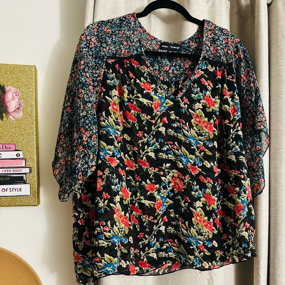 Sheer floral top